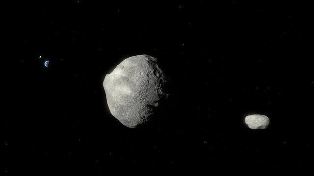 Videoanimation af asteroide 1999 KW4