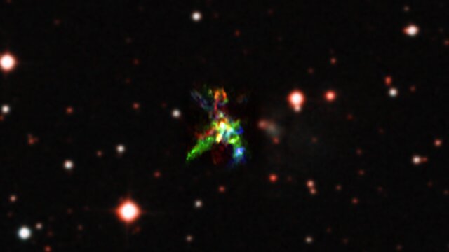 Zoom sur la région de formation stellaire AFGL 5142