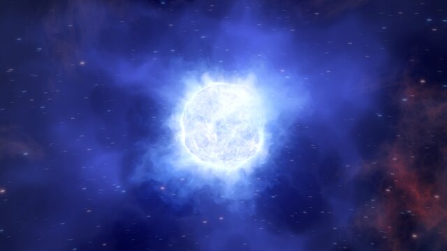 Konstnärlig animation av den försvinnande stjärnan