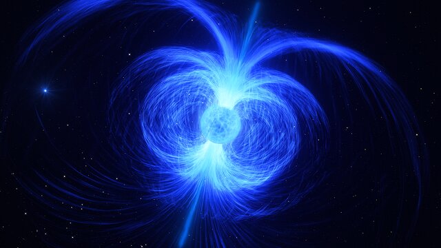 Animazione della rappresentazione artistica di HD 45166, la stella che potrebbe diventare una magnetar