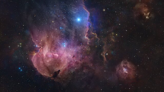 Animação tridimensional da Nebulosa da Galinha Corredora