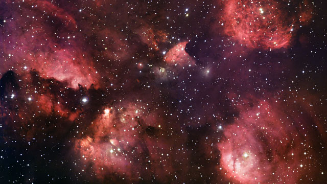 The Cat's Paw Nebula in visible and infrared Light (Europe to the Stars Clip)
