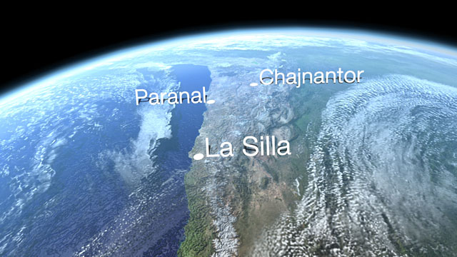 ESO Sites in Chile (Europe to the Stars clip)
