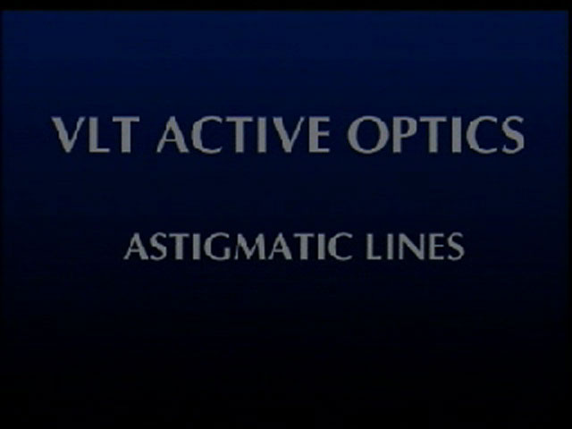 Wonders of active optics: astigmatic