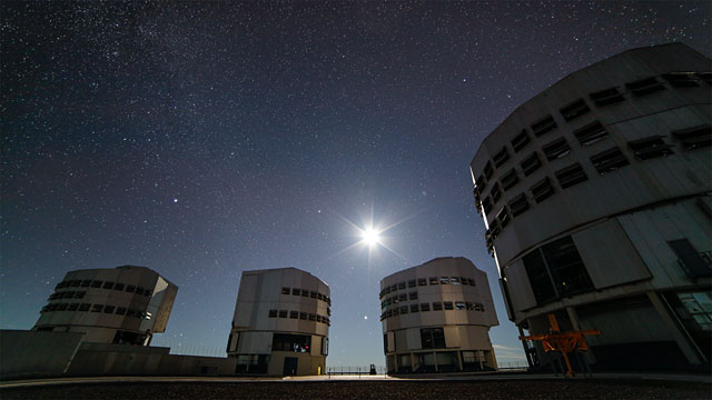 The bright sky at Paranal