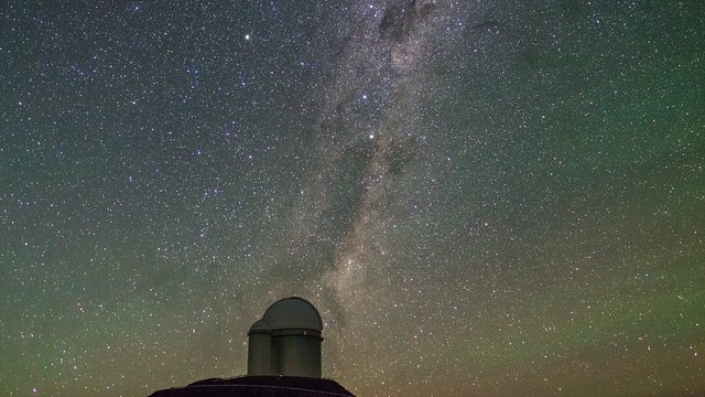 ESO 3.6-metre telescope against the Chilean night sky