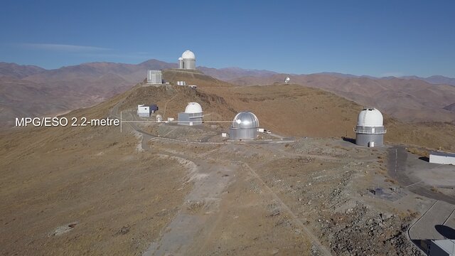 Fly-over of La Silla Observatory