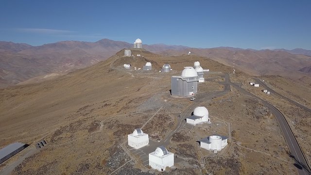 Drone flight over La Silla Observatory