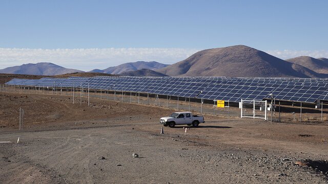 Solar panels at La Silla