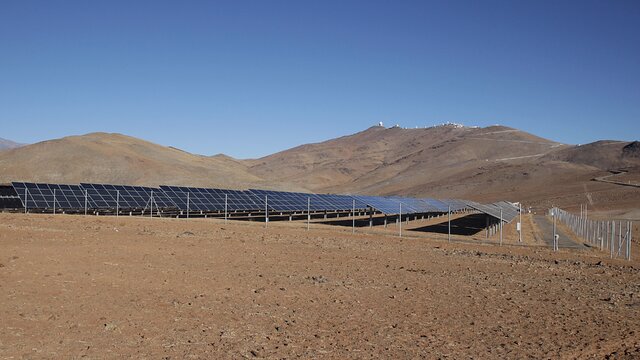 Solar panels at La Silla