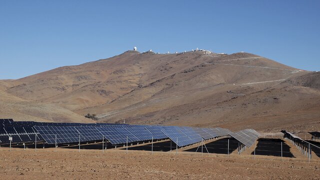 Solar panels at La Silla