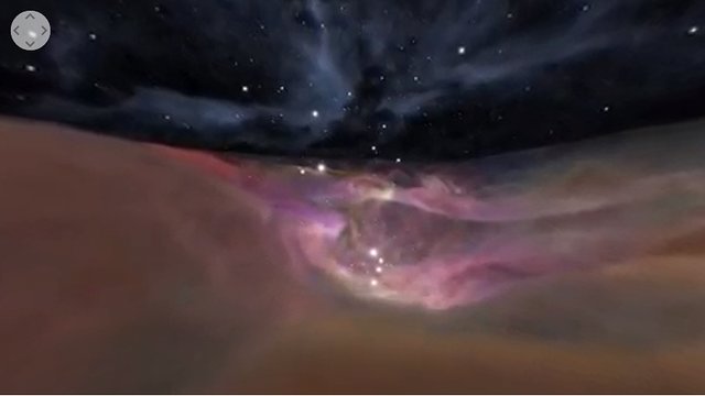 Virtual reality flight through the Orion Nebula