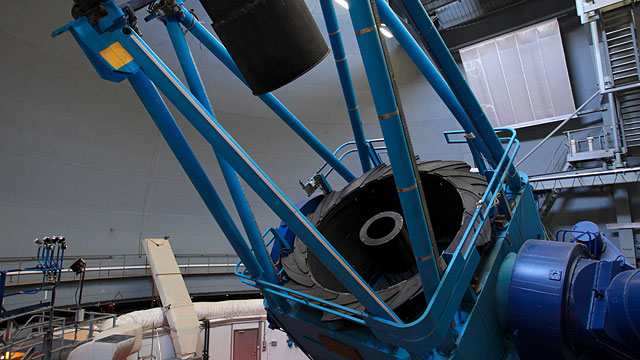 Inside of the ESO 3.6-metre telescope