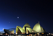 Venus and the Moon above Sydney