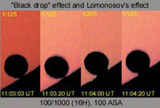 Venus Transit Black Drop Phenomenon