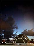 Venus and the Moon above Biblioteca Alexandrina