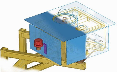 CAD diagram of the case of MASCOT