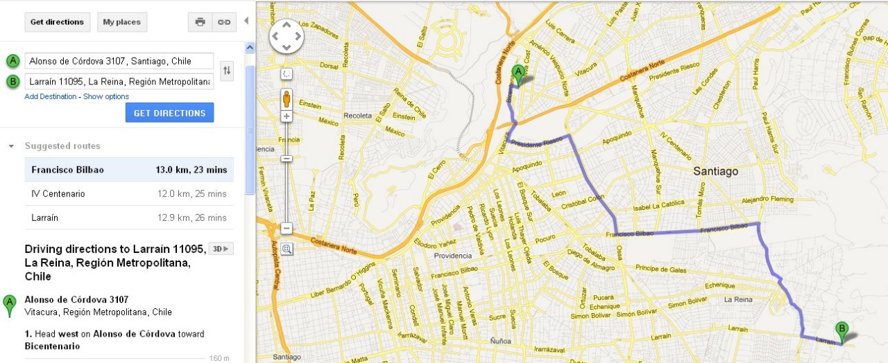 Distancia ESO-RefugioLaReina Distancia ESO-RefugioLaReina