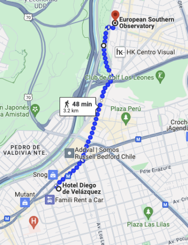 How to get from the hotel to ESO How to get from the hotel to ESO