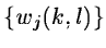 $\{w_j(k,l)\}$